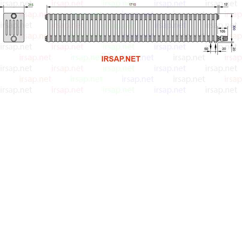 Радиатор IRSAP Tesi 60300/38 T26 CL 01